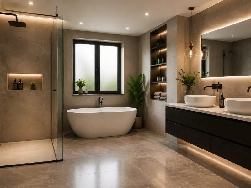 Accessible toilet and basins